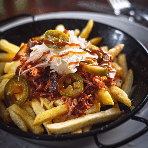 Poutine mit Pulled Pork