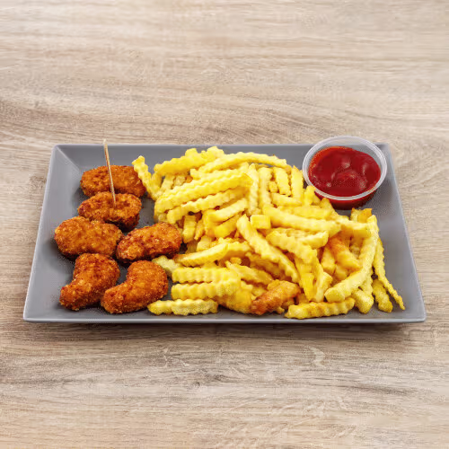 Chicken Nuggets (6 Stück) mit Pommes frites