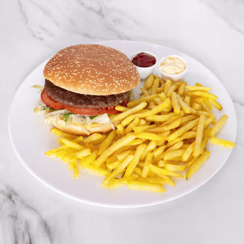 Hamburger Pommes frites