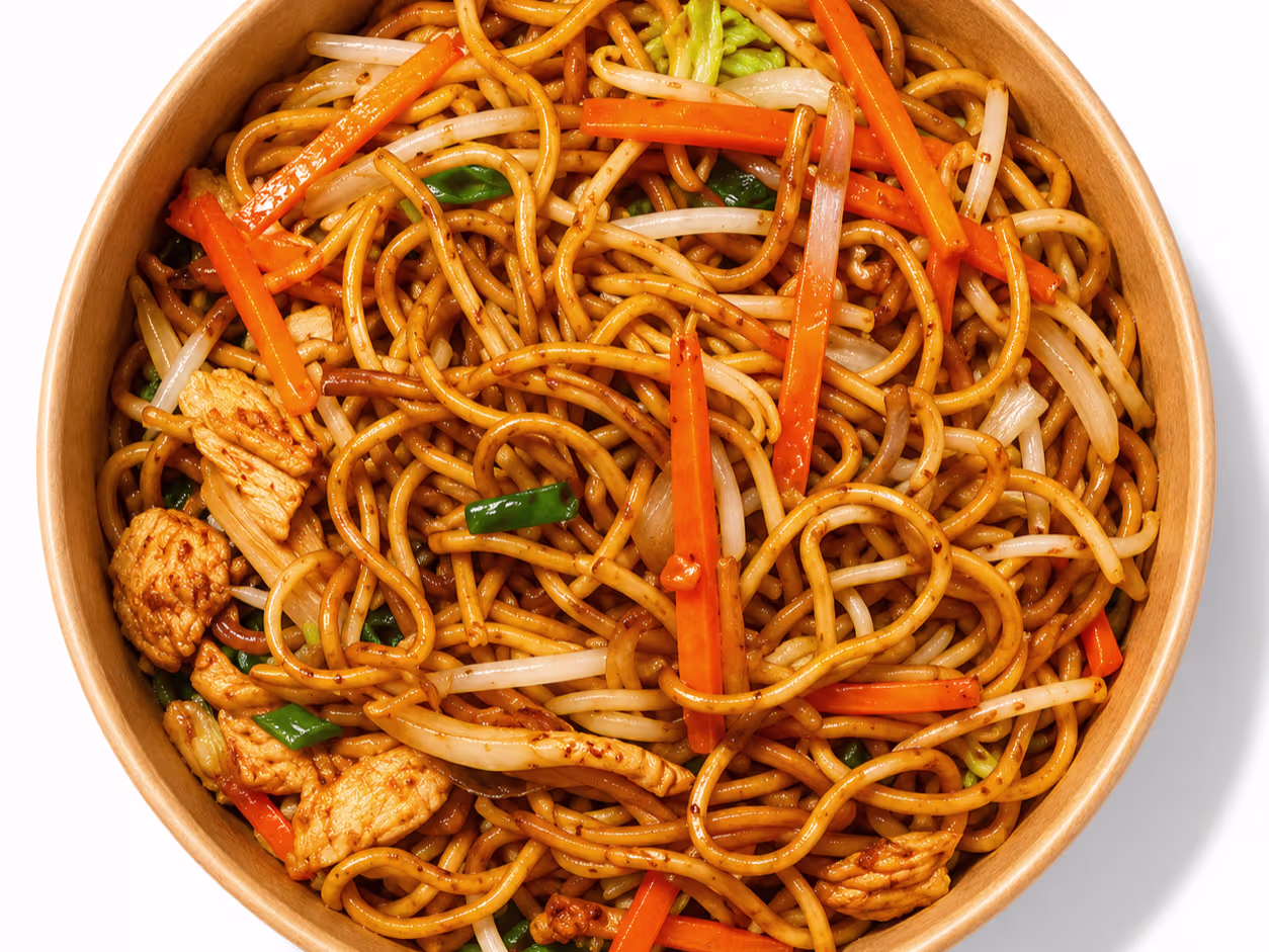 gebratene Nudeln - ganze Portion