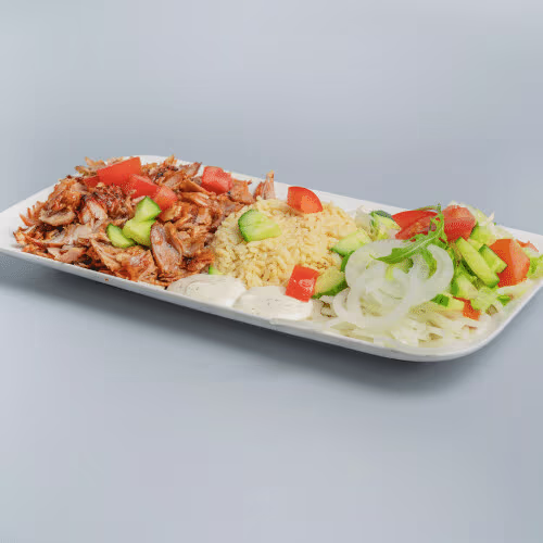 Kebap Teller Geflügelfleisch mit Salat u.Brot