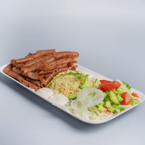 Kebap Teller Kalbfleisch mit Salat u.Brot