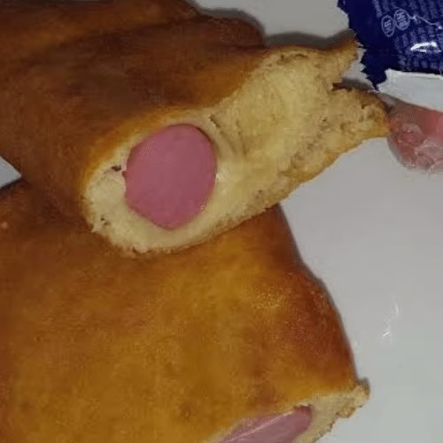 Langos mit Puten-Hot Dog