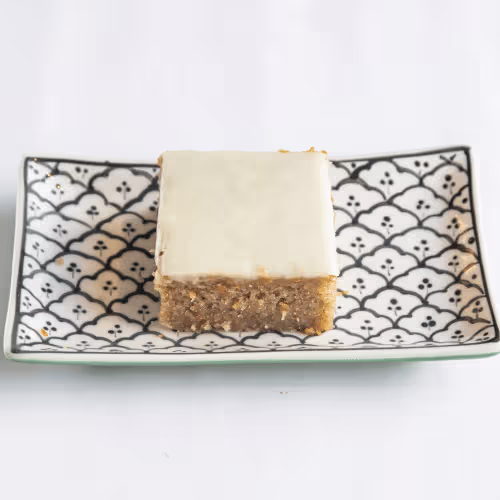 Karottenkuchen mit Zitronenglasur (vegan, glutenfrei)