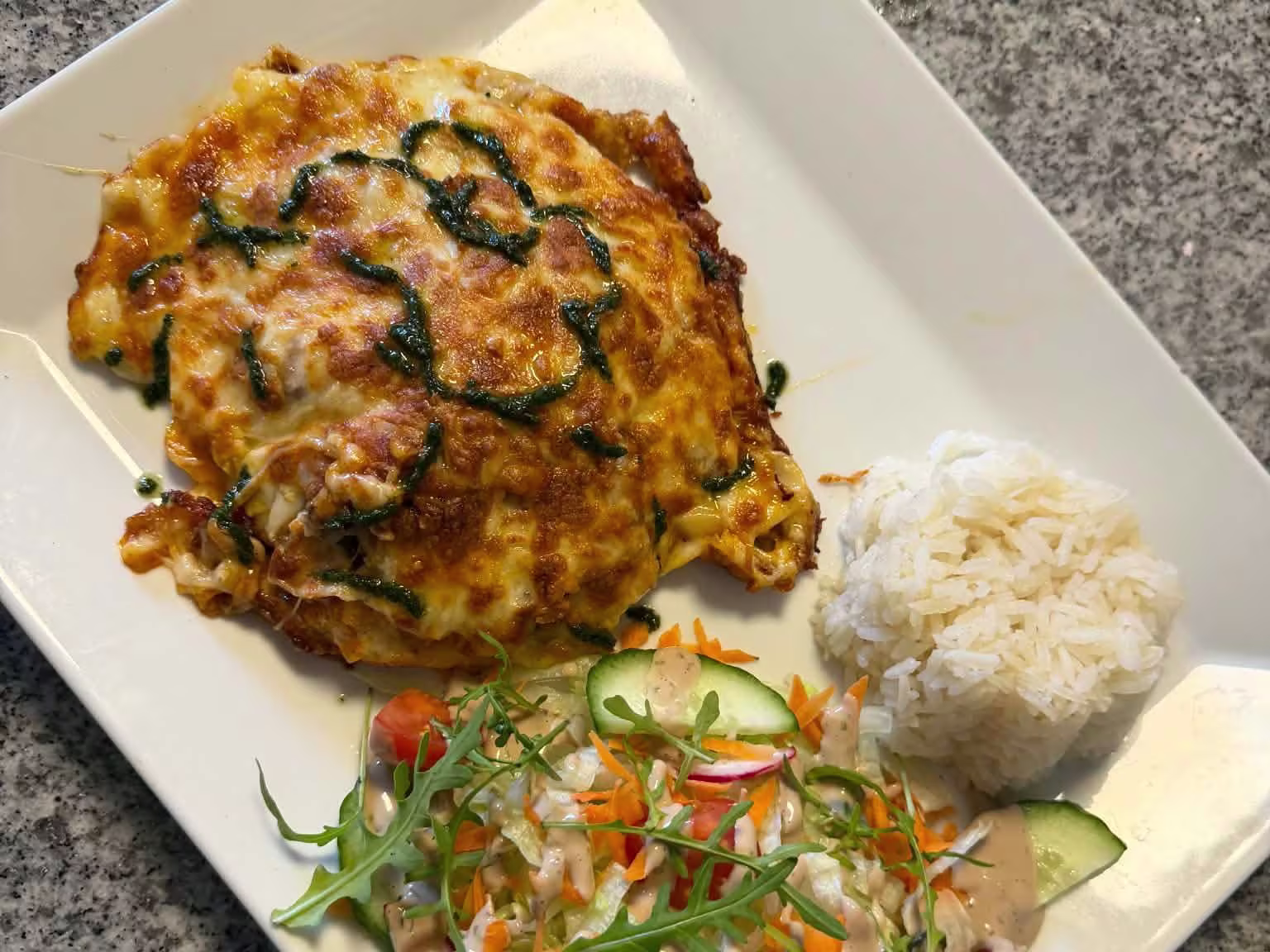 Pollo La Barca (scharf, gratiniert)