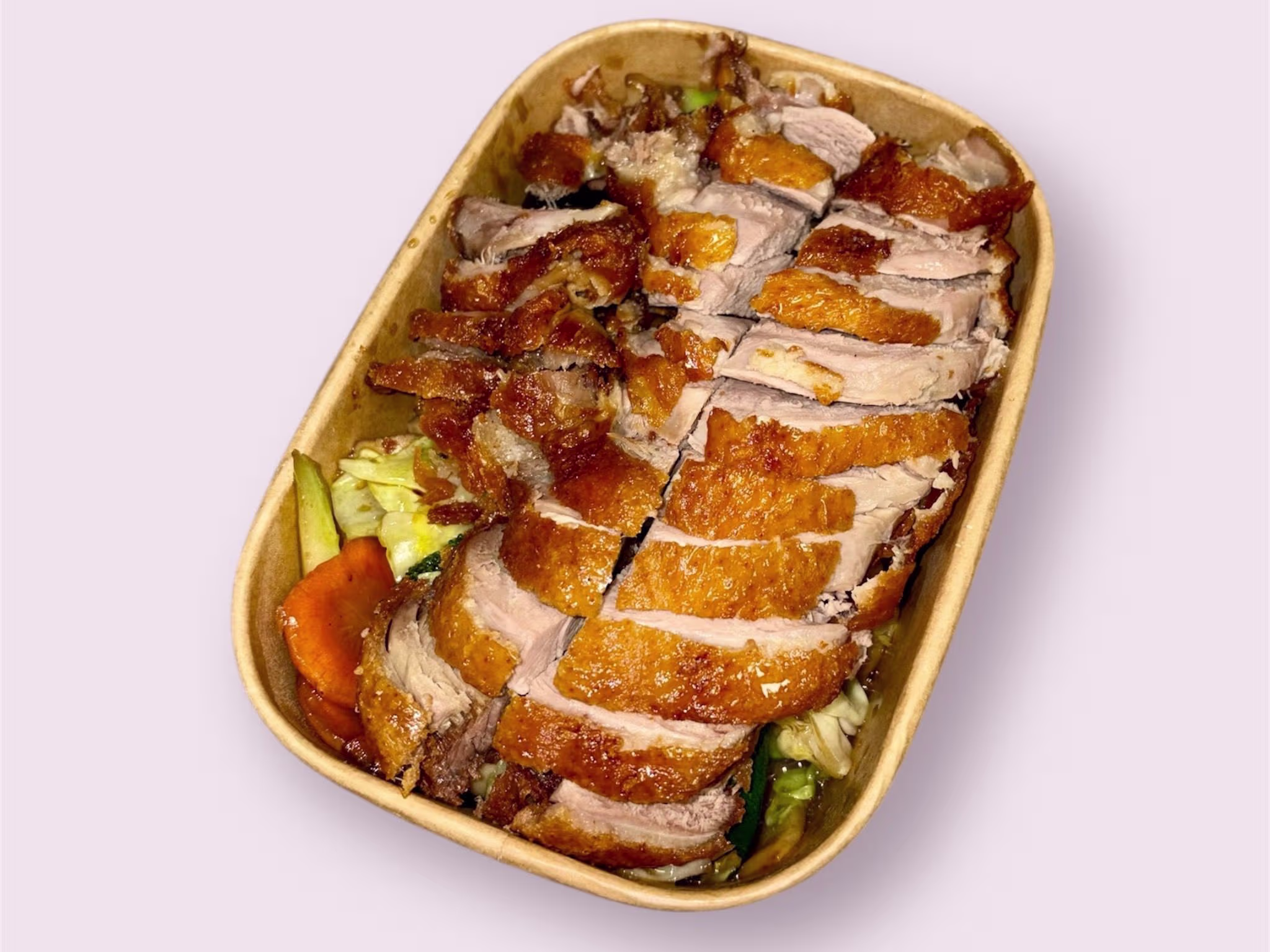 Ente mit Bambus und Pilzen