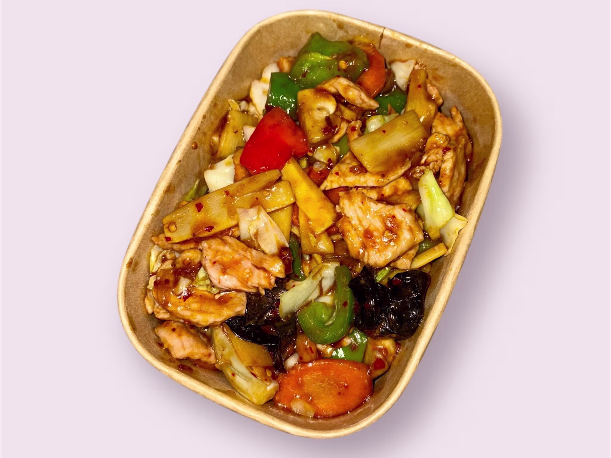 Schweinefleisch nach Szechuan Art (scharf)