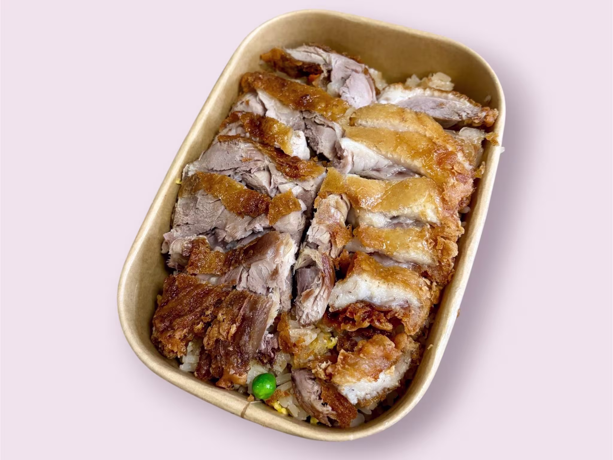 Knusprige Ente auf gebratenem Reis