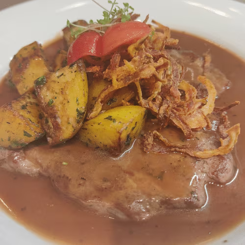 Österreichischer Zwiebelrostbraten Beiried