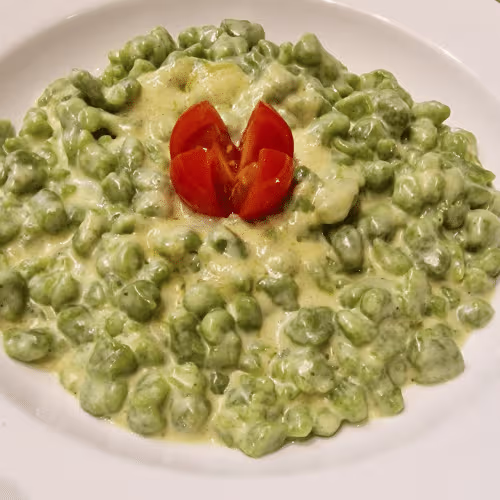 Spinatspätzle in Schinkenrahmsauce