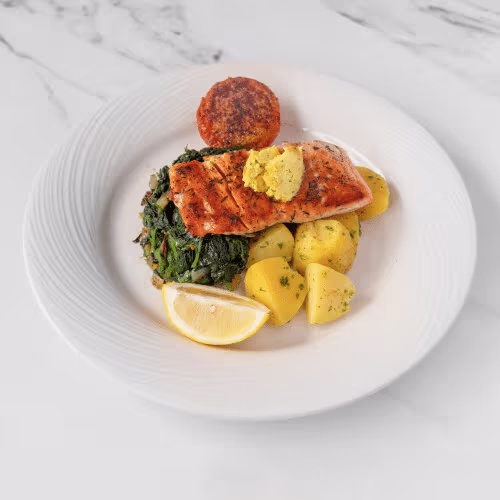 Gegrilltes Lachsfilet