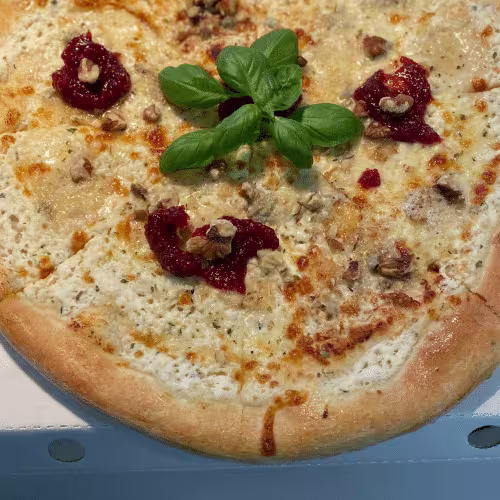 Pizza Gorgonzola Pomodore secchi