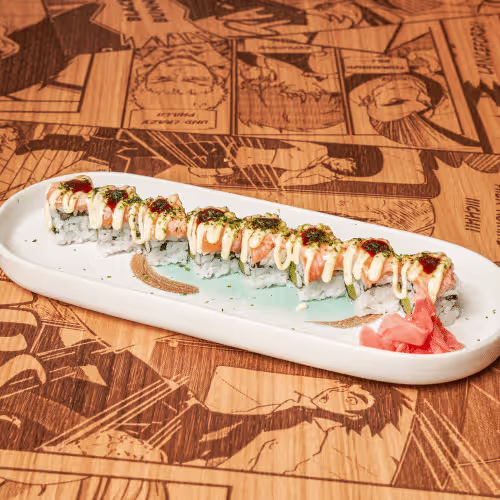 Flamed Caramelized Lachs Roll