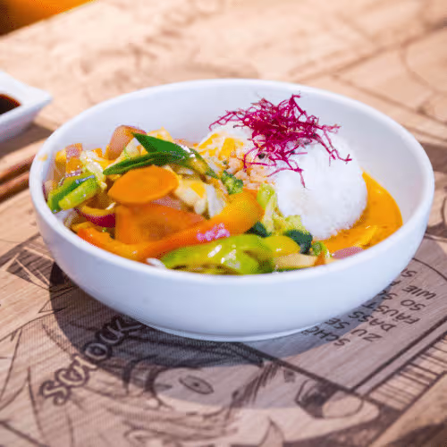 50. Rotes Curry mit Gemüse
