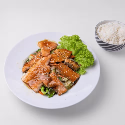 Gebratener Lachs - Teriyaki