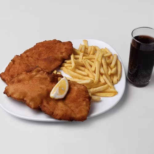 Riesen Schnitzel Menü