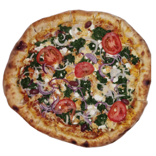 Pizza Americano con Spinaci