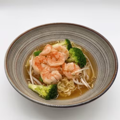 Ramen Nudelsuppen mit Shrimps (scharf)