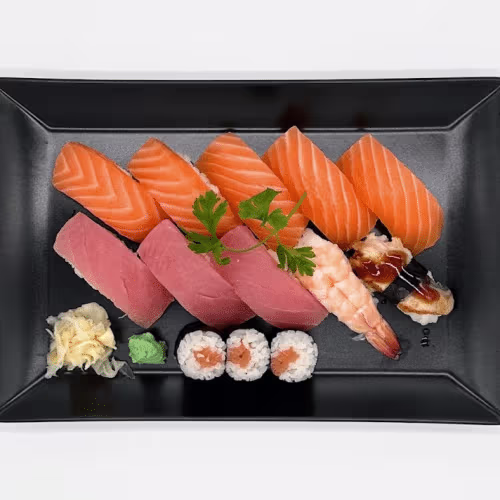 Sushi Set (groß) mit Lachs Thunfisch, Aal und Shrimps