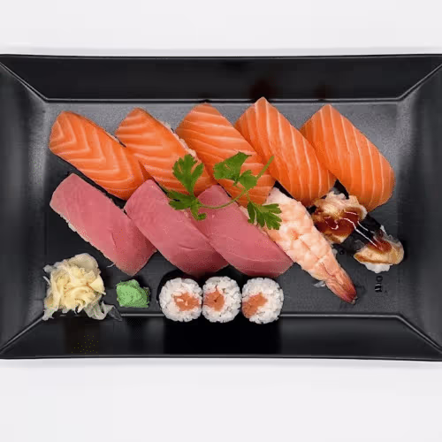 Sushi Set (mini) mit Lachs Thunfisch, Aal und Shrimps