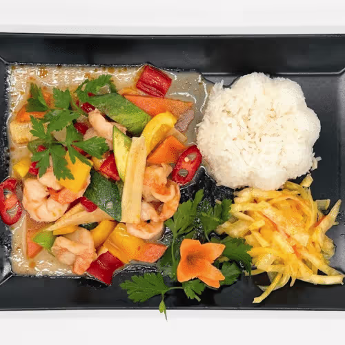 Thai Red Curry mit Shrimps