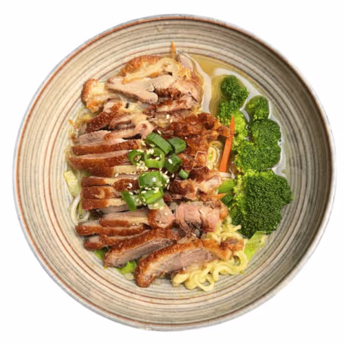 Ramen Nudelsuppen mit Ente (scharf)