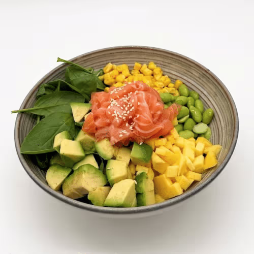 Poke Bowl mit frischem Lachs