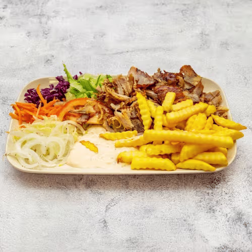 Kebap Teller mit Pommes