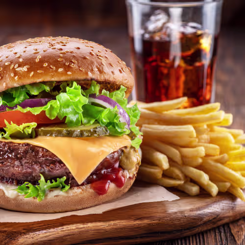 Chickenburger Menü