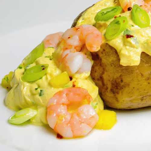 ofenkartoffeln mit shrimps
