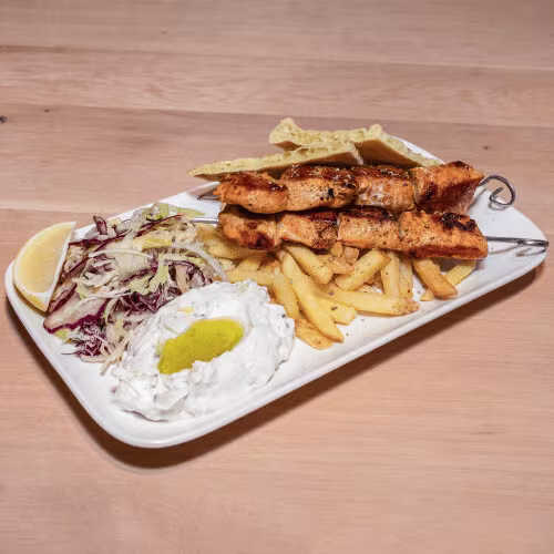 Hühner Souvlaki