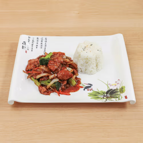 Rindfleisch mit Zwiebeln