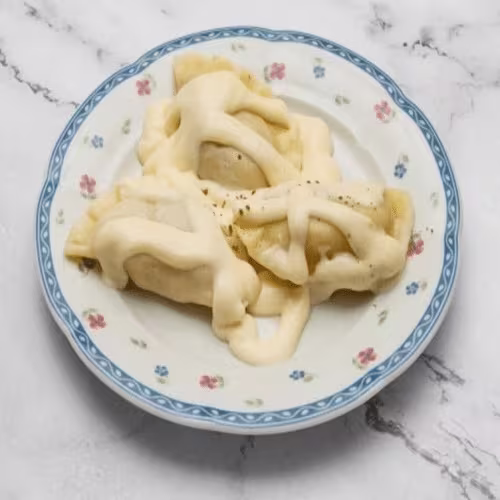 Süße Pierogi mit Schokolade und Haferflocken (5 Stück)