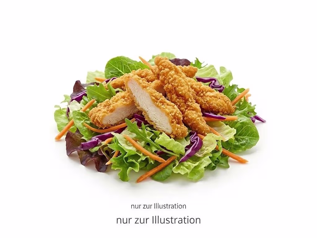 Gebackene Hühnerstreifen Salat