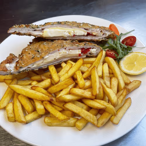 Gebackenes Steirer Cordon Bleu
