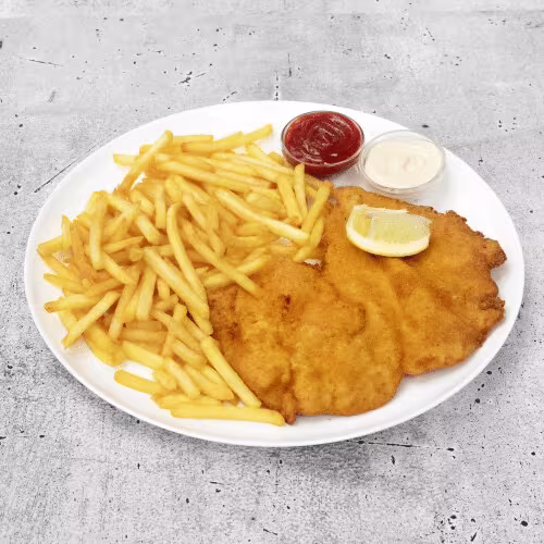 Schnitzel-Teller Menü