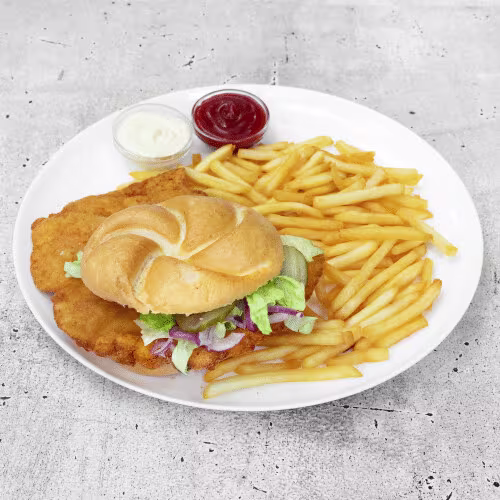 Schnitzel Semmel Menü
