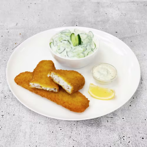 Backfisch-Teller (2 Stk.) Menü
