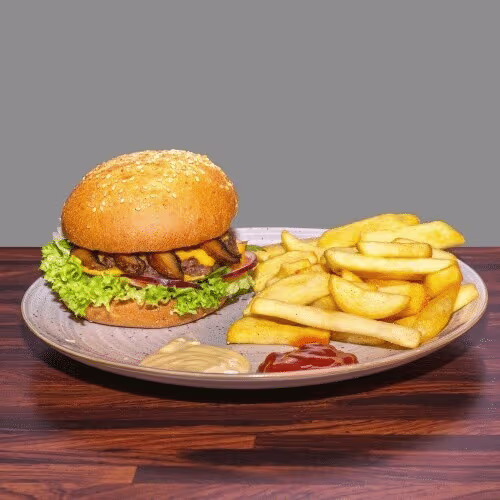 Champignon Burger (Single) Menü