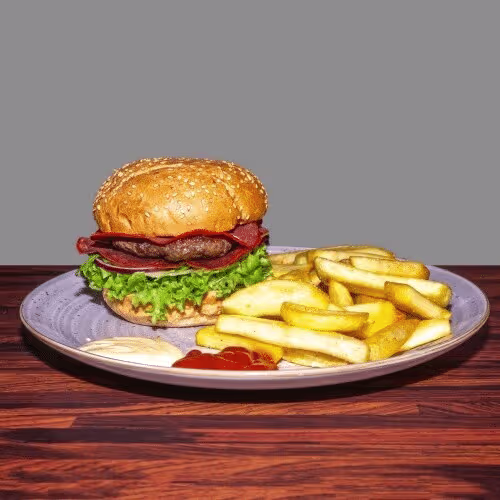 Barbecue Burger (Single) Menü