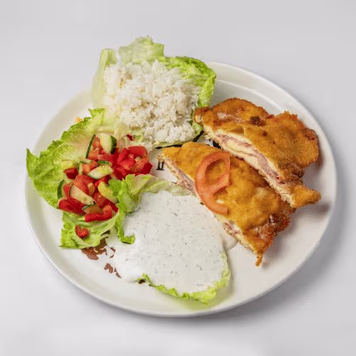 Hühner Cordon Bleu Teller