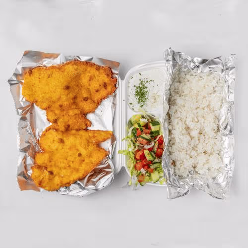 Hühnerschnitzel Teller
