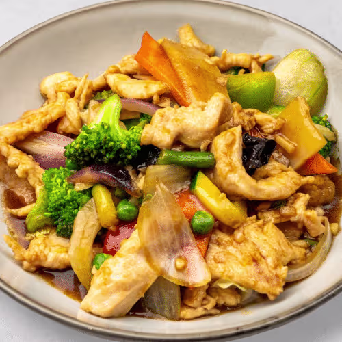 Hühnerfleisch mit Wok Gemüse