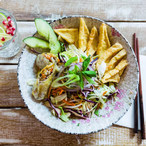 Nudelsalat mit Tofu