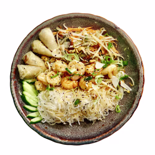 Nudelsalat mit Garnelen