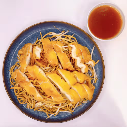 Crispy chicken Nudeln