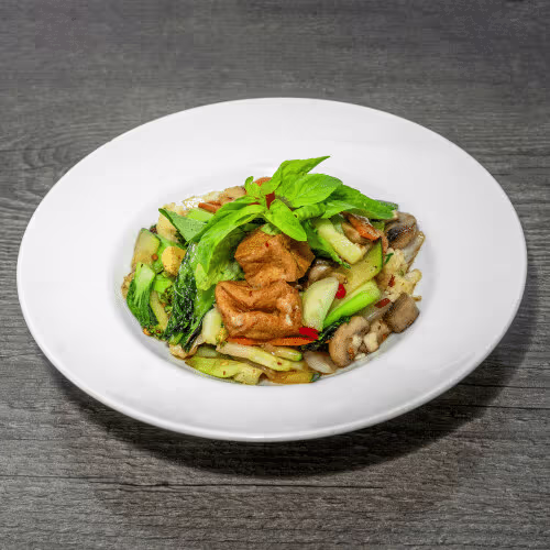 Reisschale Tofu und Pak Choi