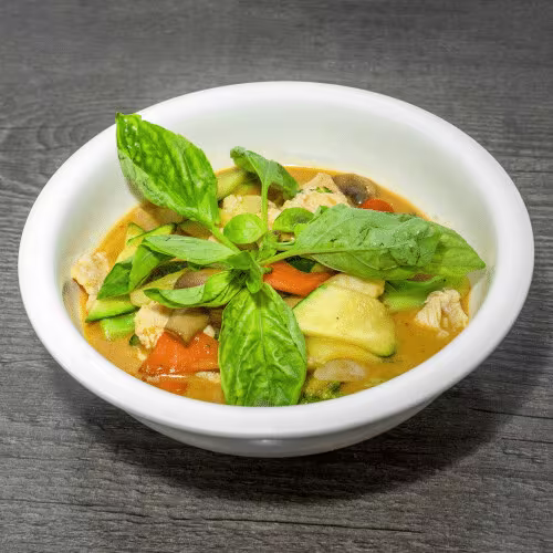 Rot Curry Chicken mit Gemüse