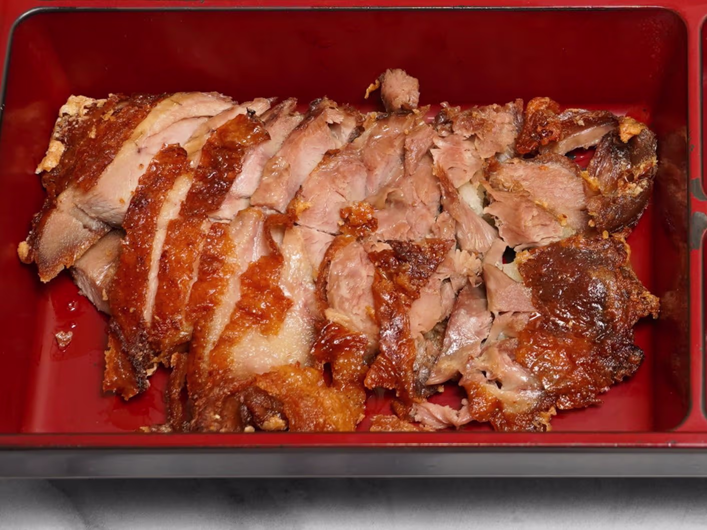Knusprige Ente mit Teriyaki und Reis