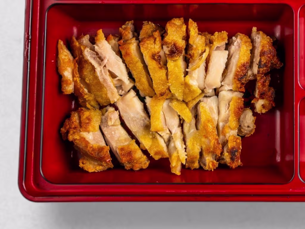 Eierreis mit Hühnerkeule, Teriyaki